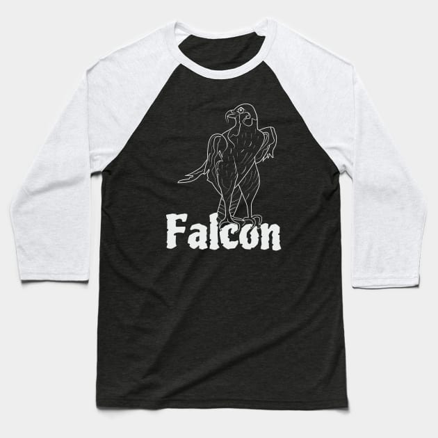 Bird falcon Baseball T-Shirt by Alekvik